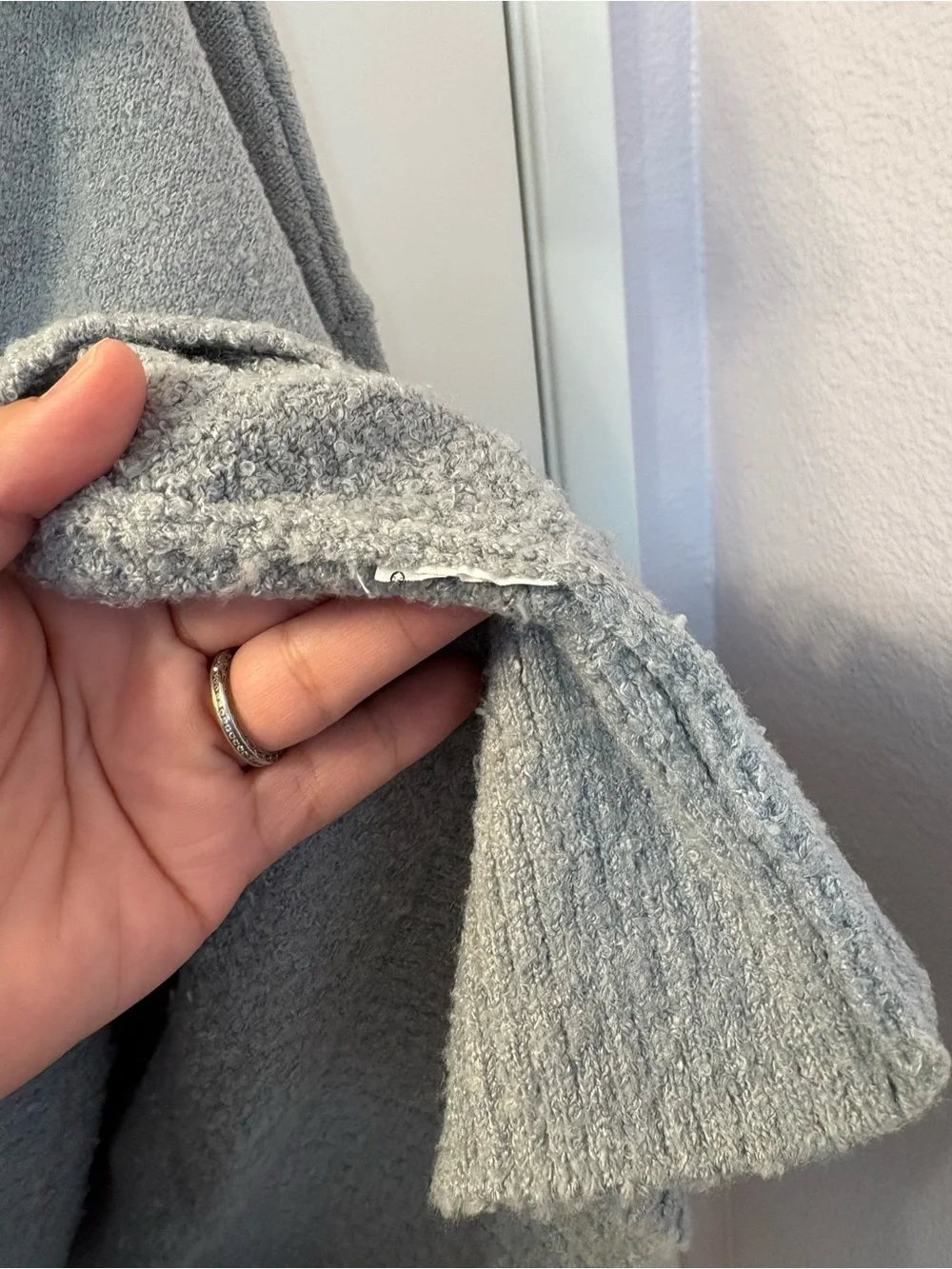 XL Lillusory Half-Zip Funnel Neck Sweater - Gray PTP 29-26/L 30